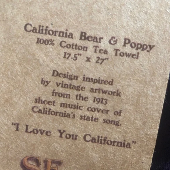 California bear tea towel - Picture 5 of 5